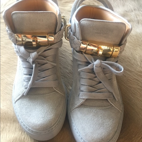 Buscemi Gray 100mm Weave High-top Trainers Size 36 - Picture 6 of 9